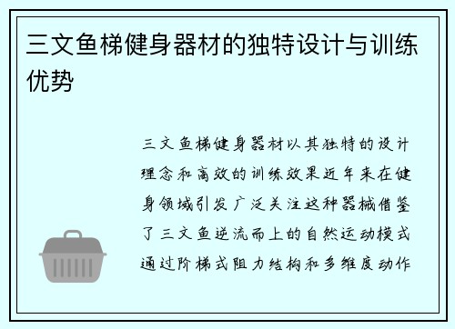 三文鱼梯健身器材的独特设计与训练优势
